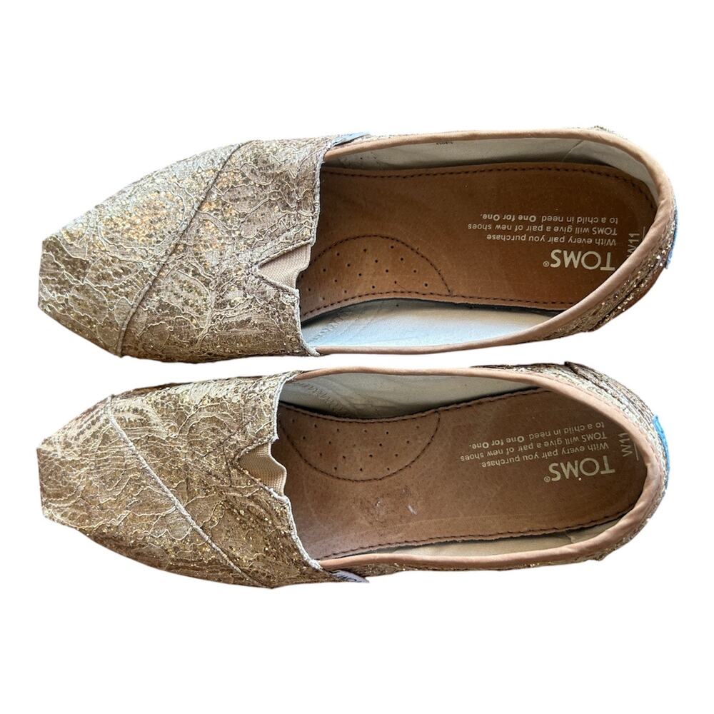 Tom’s Gold Slip-On Shoes